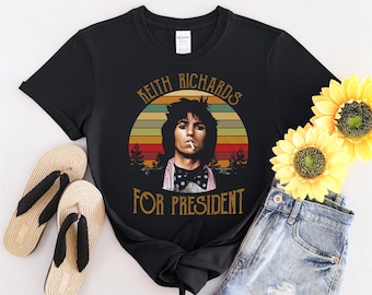 Keith For President Vintage Keith Richards Tshirt Men Women Children Kids T-shirt Hoodie Sweatshirt S to 5XL T Shirt, UV Sticker, YU317