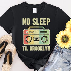 No Sleep Til Brooklyn - Camiseta portátil de la vieja escuela para hombres, mujeres y niños, sudadera con capucha, tallas S a 5XL, pegatina UV, YU388