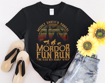 Middle Earth's Annual Mordor Fun Run One Does Tshirt Men Women Children Kids T-shirt Hoodie Sweatshirt S to 5XL T Shirt, UV Sticker, YU356
