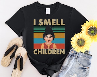 Je sens les enfants, Mary Sanderson, sorcière d'Halloween, T-shirt d'Halloween pour hommes, femmes et enfants, T-shirt à capuche, S à 5XL, Sticker UV, YU252