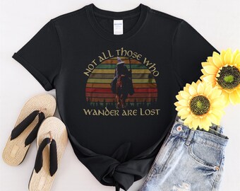 Tous ceux qui errent ne sont pas perdus, LOTR Sunset Tshirt Hommes Femmes Enfants Enfants T-shirt à capuche Sweat S à 5XL T-shirt, Sticker UV, YU395
