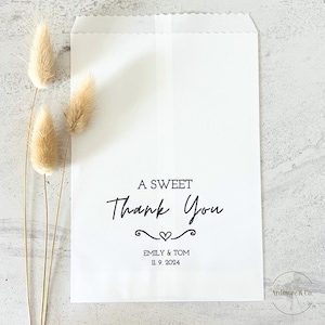 Personalized Wedding Favor Bags: &#39;A Sweet Thank You&#39; Treat Bags