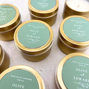 Bulk Wedding Favors for Guests | Wedding Favors for Guests Bulk| Small Custom Candles for Favors | Shower Favors Personalized | Set of 10