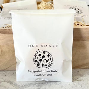 One Smart Cookie Favor Bags | Graduation 2025 party cookie bag | Grad party goodie bags 10 Pack | Grad 2025