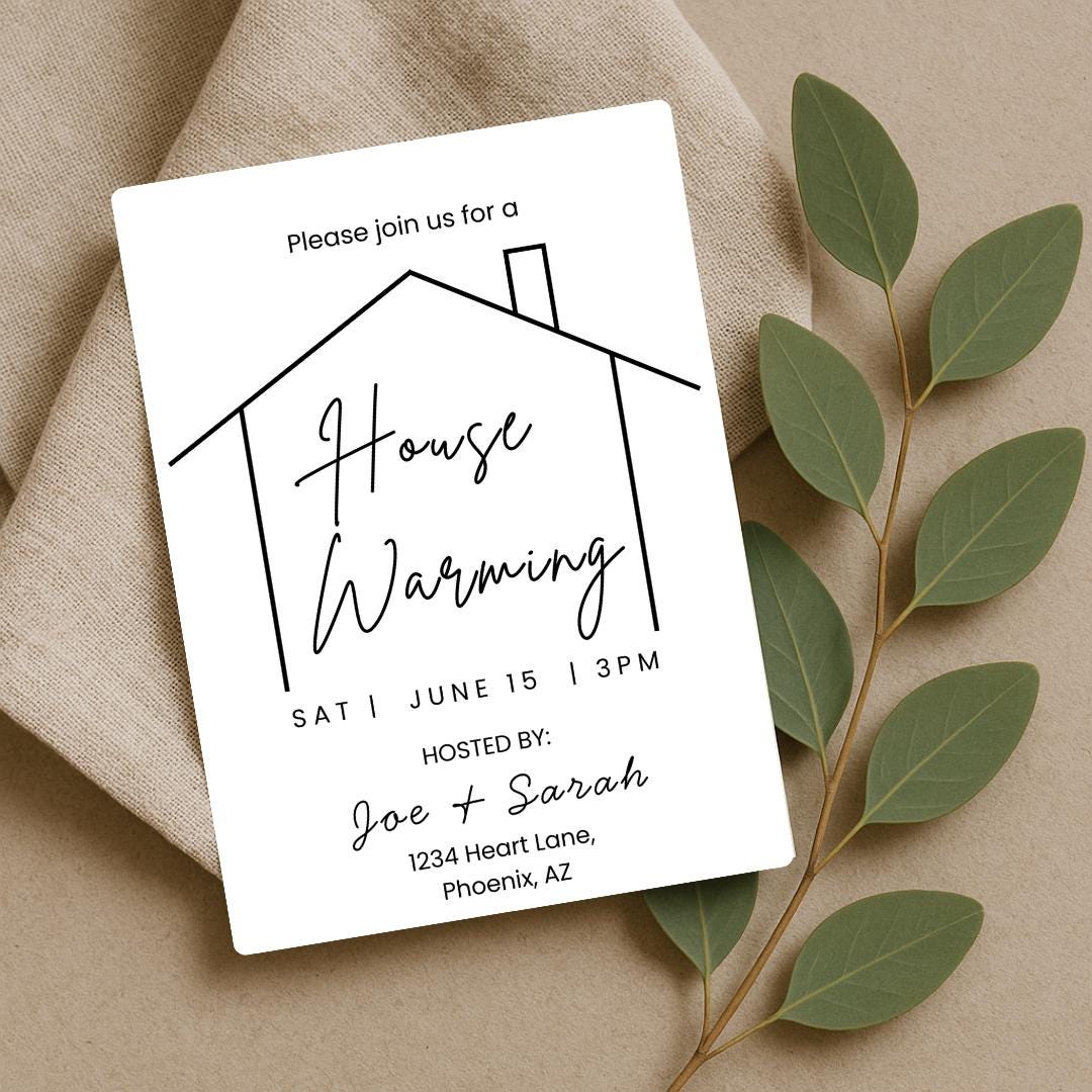 Editable House Warming Invitation, House Warming Party, Modern ...