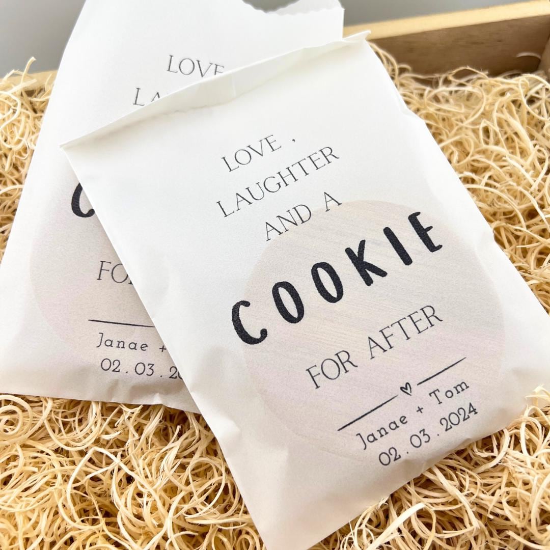 Personalized Wedding Treat Bags: Love, Laughter, and a Cookie