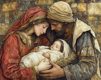Nativity Scene Puzzle | Mary Joseph Baby Jesus Jigsaw
