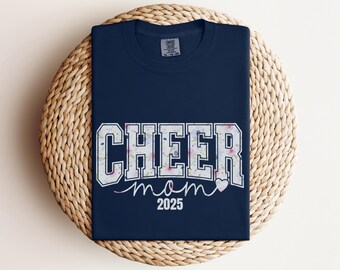 Floral Cheer Mom 2025 T-Shirt - Game Day Mama Tee