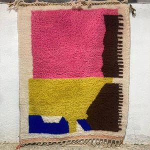 handmade moroccan area rug - berbere carpet - coloring rugs - custom size rug runner, beni ourain style rug, azilal rugs,rugged moroccan rug