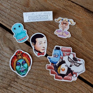 Pee-Wee's Playhouse Vinyl Decal Set: Original Illustration Art