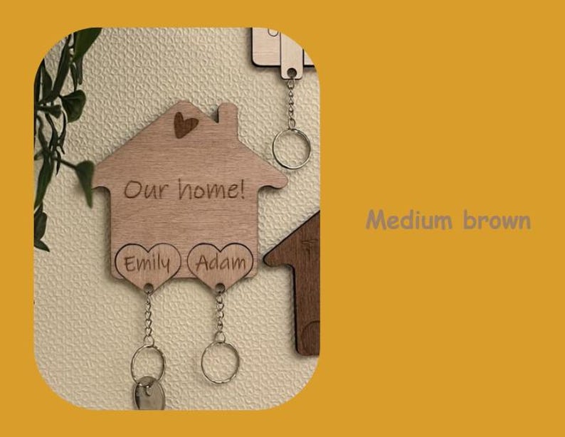 Custom Couple Key Hanger, Personalised Name Rack, Wall Mount Entryway ...
