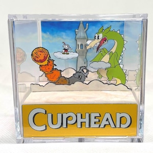 3D Cube Diorama Cuphead - Cute gift for platform lovers :)