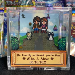 Custom Stardew Valley 3D Cube - Personalized Couples Gifts - Anniversary Gift - Gift for Him and Her - the Summit - Perfection