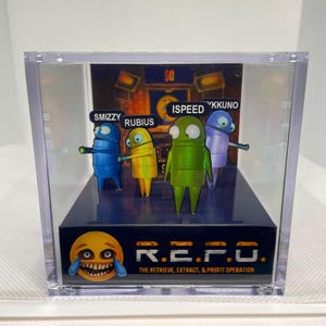 CUSTOMIZABLE REPO Diorama Cube Gift - 3D Shadowbox, Gamer decor for REPO fans, Put yourself and your friends on the cube !