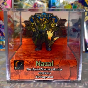 World of Warcraft CUSTOM CHARACTER Diorama - WoW Diorama - 3D Game Cube Diorama
