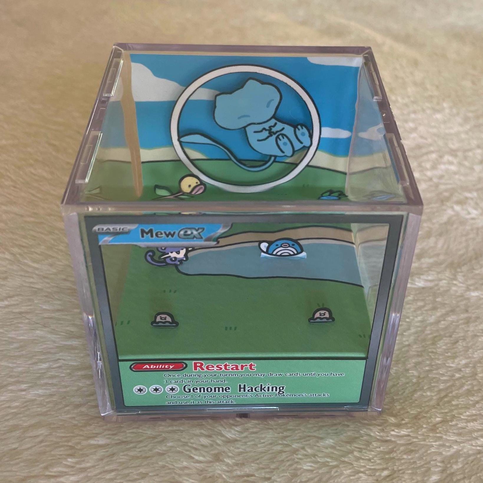 Bubble Mew - Pokemon 3D Cube Diorama - Shadow Box Diorama Cube - Card  Transformed Into a Cube - Etsy