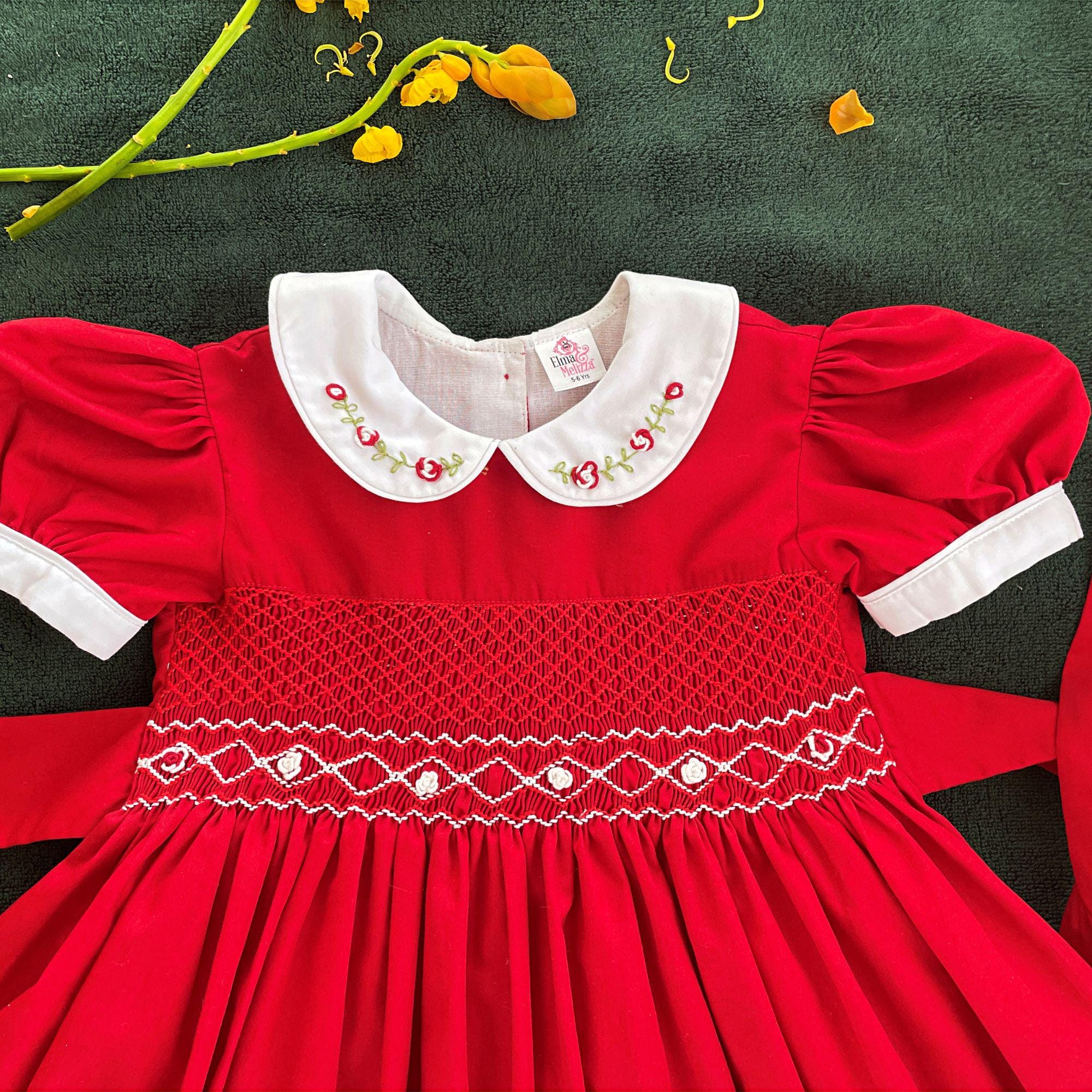 strapless open back dress Red Criss-Cross Front Puff Short Sleeve Smocked Back Mini Dress /3-2-1 main image 1