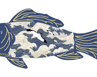 Vintage Japanese Koinobori Windsock Carp About 7ft #2245 - Etsy