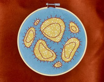 Sunday Morning Light - Embroidery Art Original Unique Design Sewing Hoop