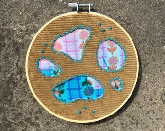 Another Time - Embroidery Art Original Unique Design Sewing Hoop
