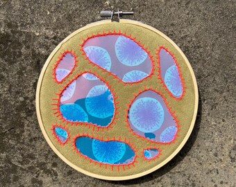 Beneath the Skin - Embroidery Art Original Unique Design Sewing Hoop