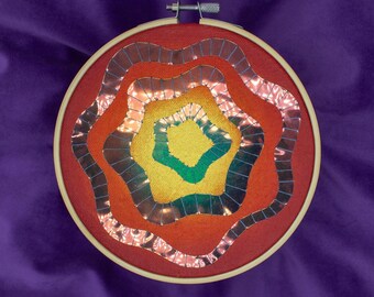 Summer Water - Embroidery Art Original Unique Design Sewing Hoop