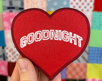 Pittsburgh Heart Patch - Goodnight - iron on embroidered patches