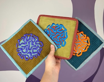 Small Quilt Artwork - Original and Unique Design - Hanging Wall Decoration