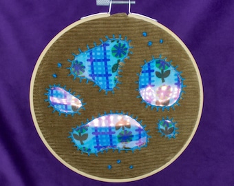 Another Time - Embroidery Art Original Unique Design Sewing Hoop