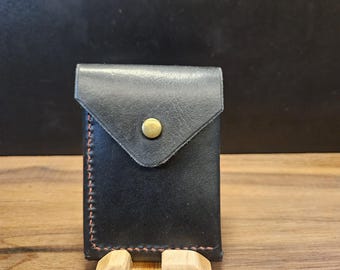 Handmade Full Grain Leather Slim Wallet – Minimalist Card Holder
