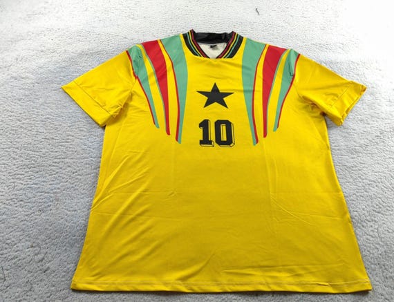 Ghana jersey, Vintage Ghana shirt, Ghana football Shirt, Ghana soccer Shirt, Ghana 1996 home shirt yellow
