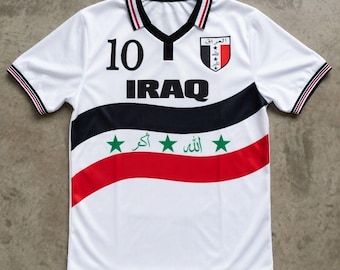 Irak-Trikot, Vintage-Trikot, Irak-Trikot, Heimtrikot 2000, Irak-Fußballtrikot
