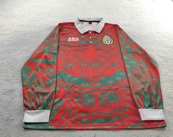 Mexico t-shirt, Vintage Mexico jersey, Mexico 1997 home football Shirt, Mexico t-shirt, Mexico t-shirt 1997 long sleeve