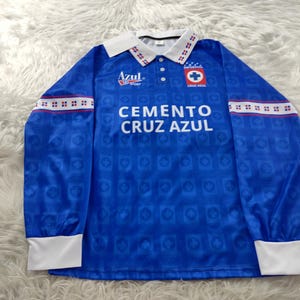 Cruz Azul shirt, Vintage Cruz Azul shirt, Cruz Azul jersey, 1995-1996 home retro long sleeve, Cruz Azul soccer shirt, Cruz Azul jersey