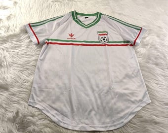 Iran tröja, Vintage Iran tröja, Iran fotbollströja, Iran fotbollströja, Iran hemmatröja 1999 2000