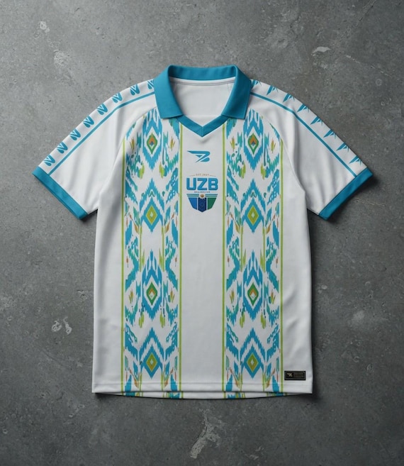 Uzbekistan Exclusive Soccer Jersey Sublimation Football Shirt BOLIERI design Copyrighted Design Independent Brand