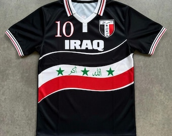 Iraq shirt, Vintage shirt, Iraq jersey, 2000 away jersey, Iraq soccer jersey, Iraq football shirt black