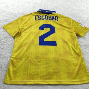 Escobar Colombia soccer jersey replica shirt, 1994 home soccer shirt Colombia national team retro