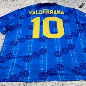 Valderrama Colombia soccer jersey replica shirt, 1994 away soccer shirt Colombia national team retro