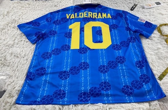 Valderrama Colombia Soccer Jersey Replica Shirt, 1994 Away Soccer