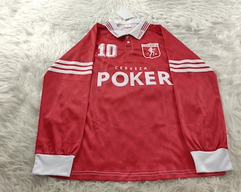 America de Cali camiseta soccer jersey Replica shirt, 1996 home futbol camisa America de Cali retro long sleeve