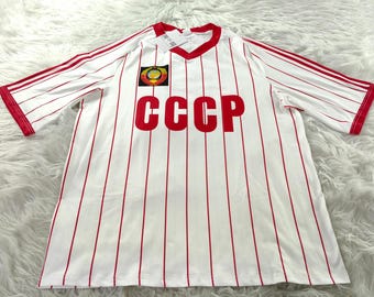 Sovjetunionen, CCCP Sovjetunionen tröja, Vintage tröja, Sovjetunionen tröja, bortatröja 1982, Sovjetunionen fotbollströja, Sovjetunionen t-shirt, CCCP fotbollströja