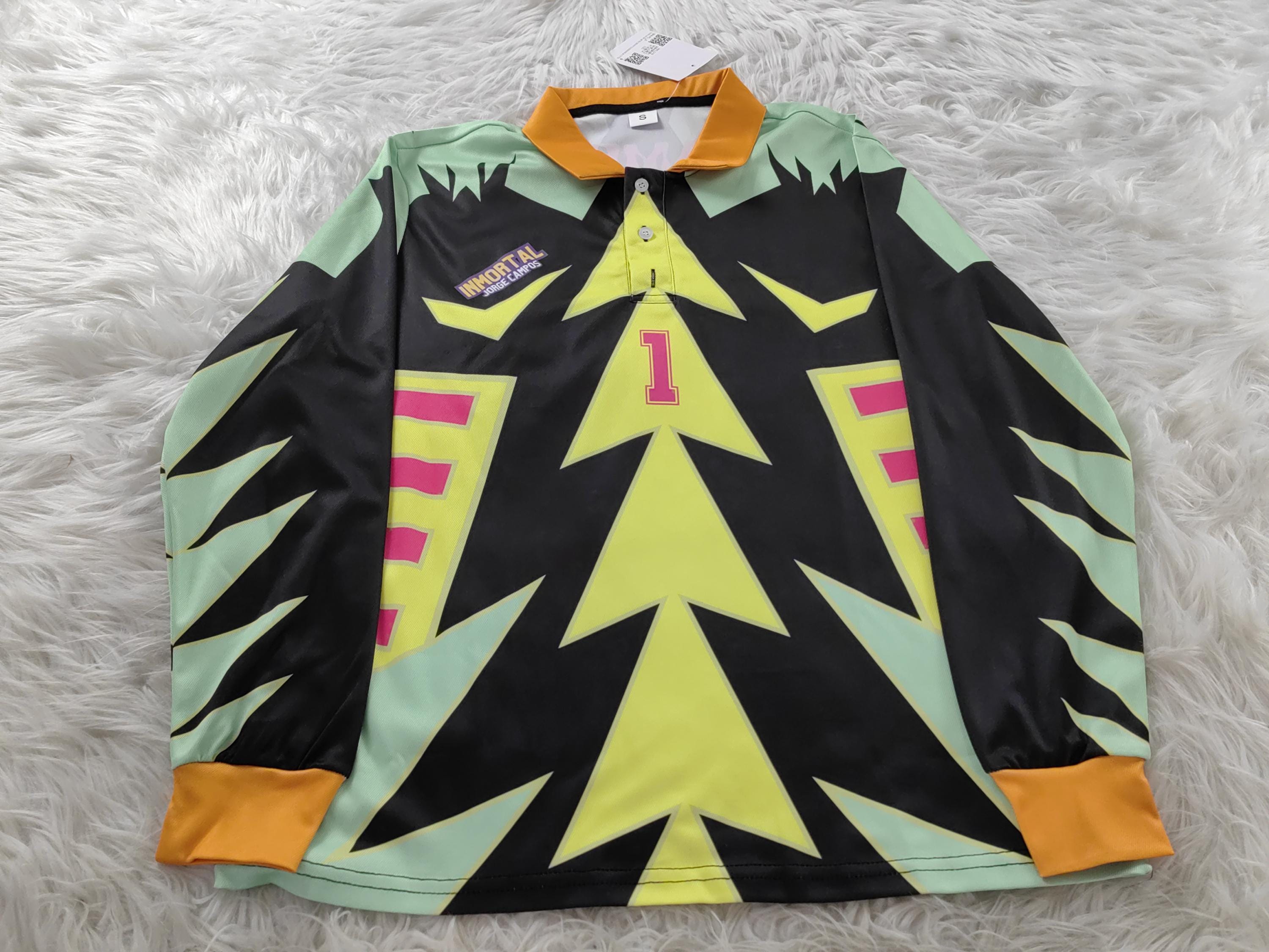 VINTAGE ADIDAS 1990'S GOALKEEPER FOOTBALL LONG SLEEVE #1 SHIRT SIZE L ADULT