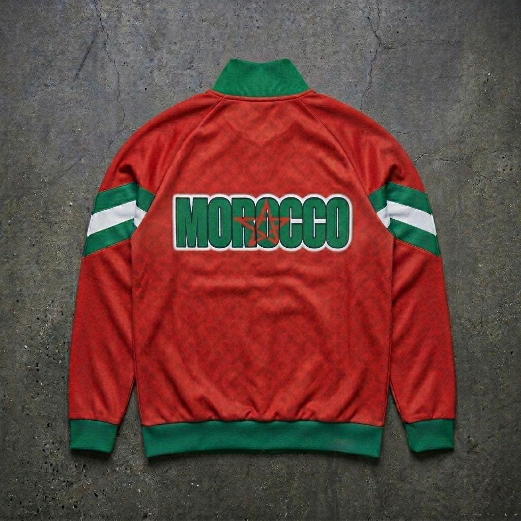 Morocco Jacket Soccer Jersey Shirt, 90' Futbol Jacket Morocco