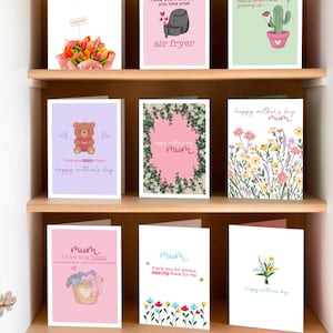 Biglietti per la festa della mamma illustrati a mano