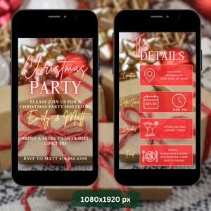 Christmas Dinner Invite, Christmas Brunch Invitation, Christmas Day Dinner Invite, Christmas Invitation, Digital Christmas Party Invite