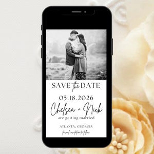 Minimalist Save the Date Digital E-invite Template Digital Invite Electronic Save the Date Digital Download Instant Download Wedding Invite
