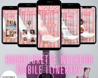 Nash Bash Digital Download Itinerary Nash Bash Invite Last Bash Nash Bachelorette Invitate Template Nashbash Bachelorette Planner Nashville