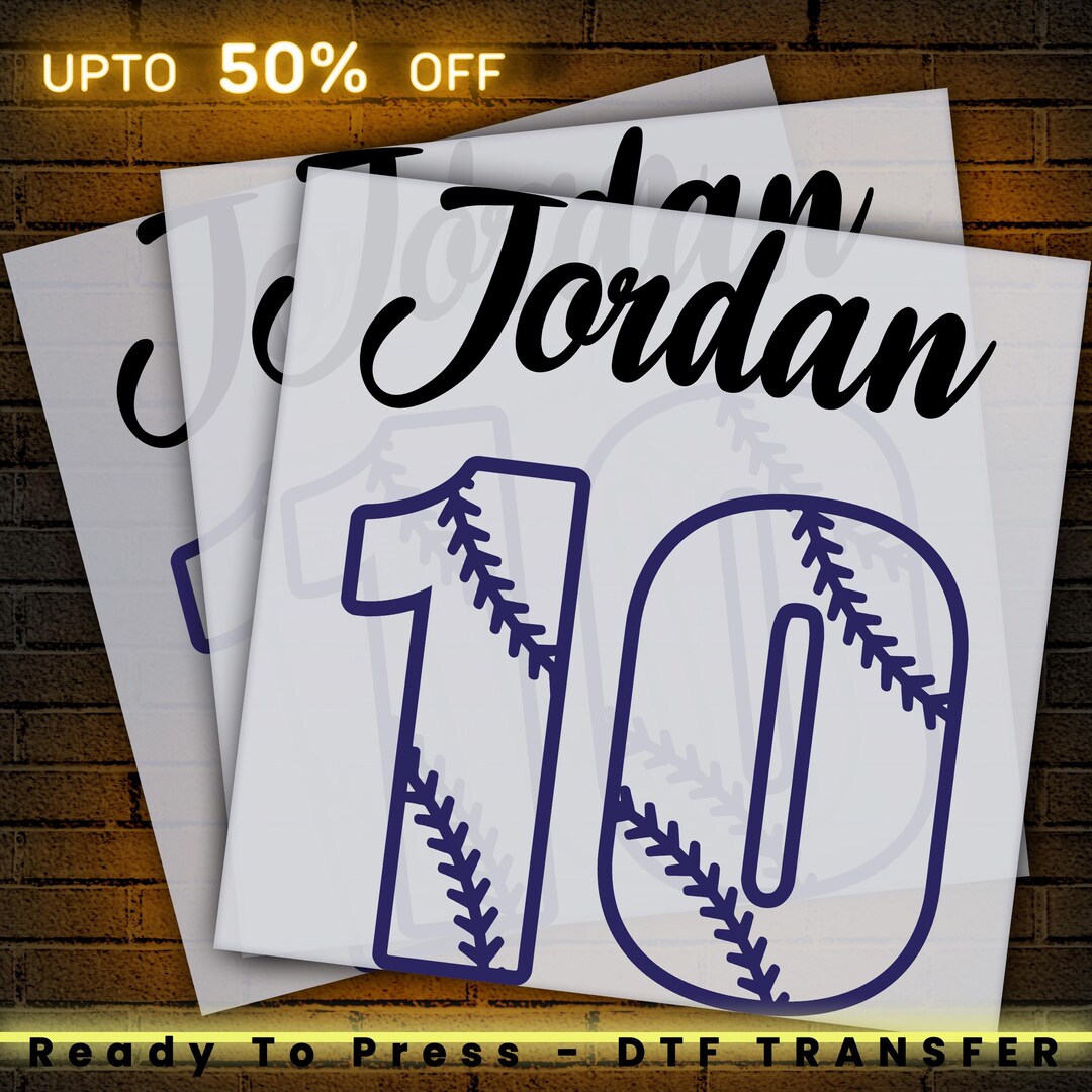 Personalized Baseball Custom Name and Number DTF Transfer - Etsy