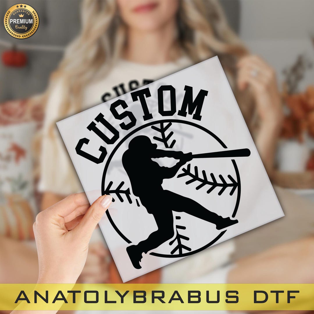Custom Baseball Name DTF, Baseball Custom ,ready to Press Dtf Transfer ...